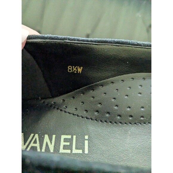 VANELi Quilted Flats Women's 8.5 W Studs Comfort Faux Suede Embellished Black - Picture 7 of 9